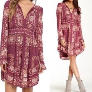 Free People Bridgette Small Long Sleeve Boho Dress